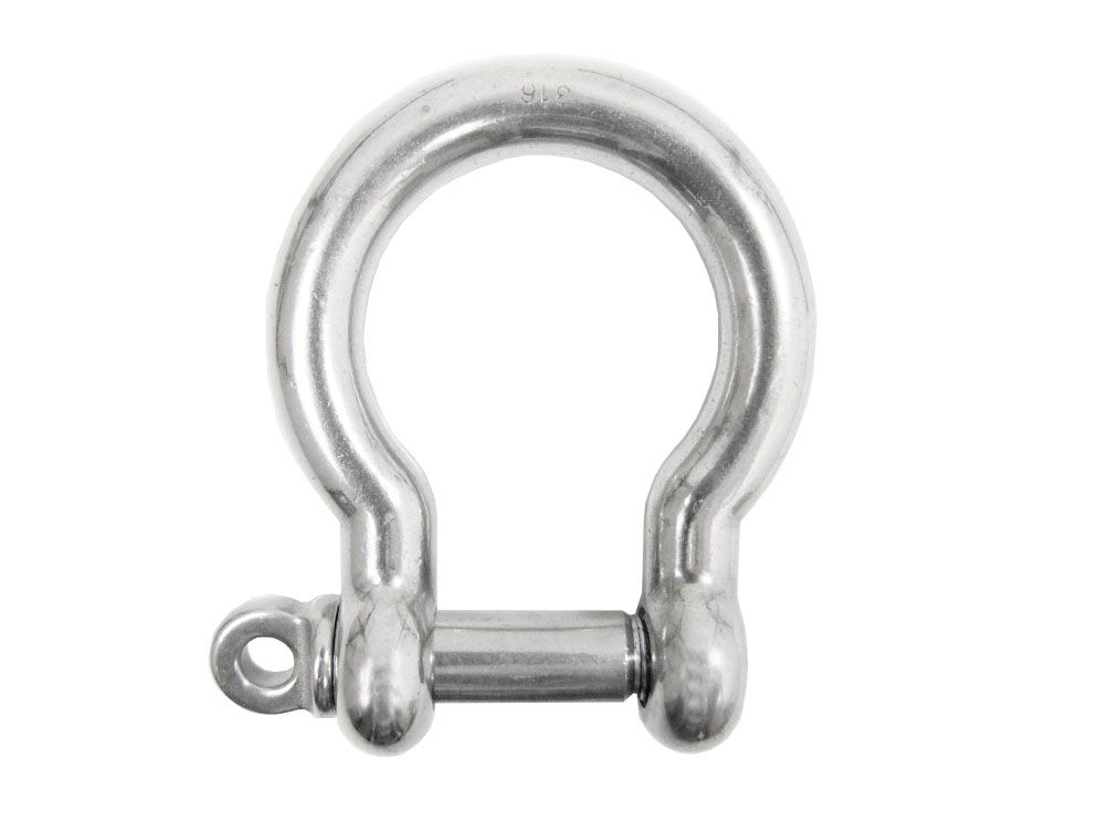 NIRO-Schäkel,   4mm, Form GA, geschweift