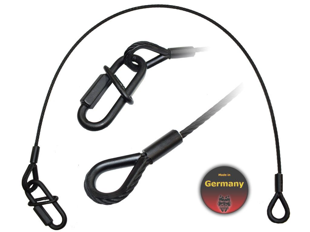 Fangseil (Safety)   3,0mm x   0,4 m, WLL   5,0kg; schwarz, KSV
