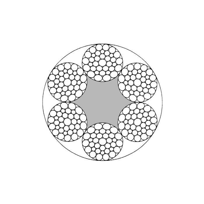 Seil   8,00mm, EN 12385-4,   6x36+FE    1960N/mm²