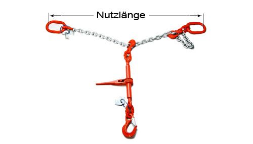 Zurrkette 10 -   8 x 1,50 m, Typ RLL-A18-SOB