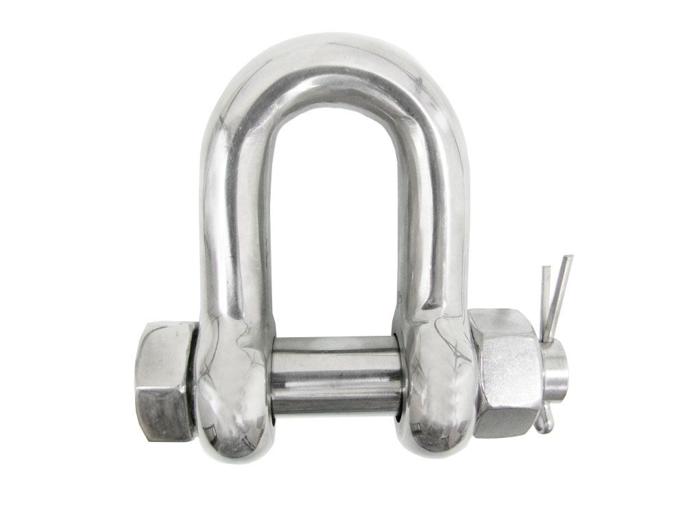 NIRO-Schäkel,   6,4mm, Form C, gerade