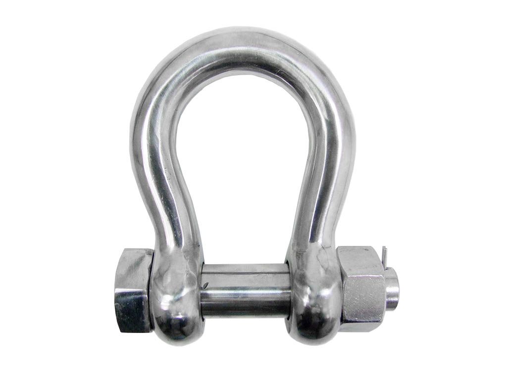 NIRO-Schäkel,   6,4mm, Form GC, geschweift